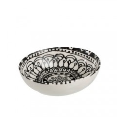 BOWL BOHO BLACK AND WHITE CERAMIC 